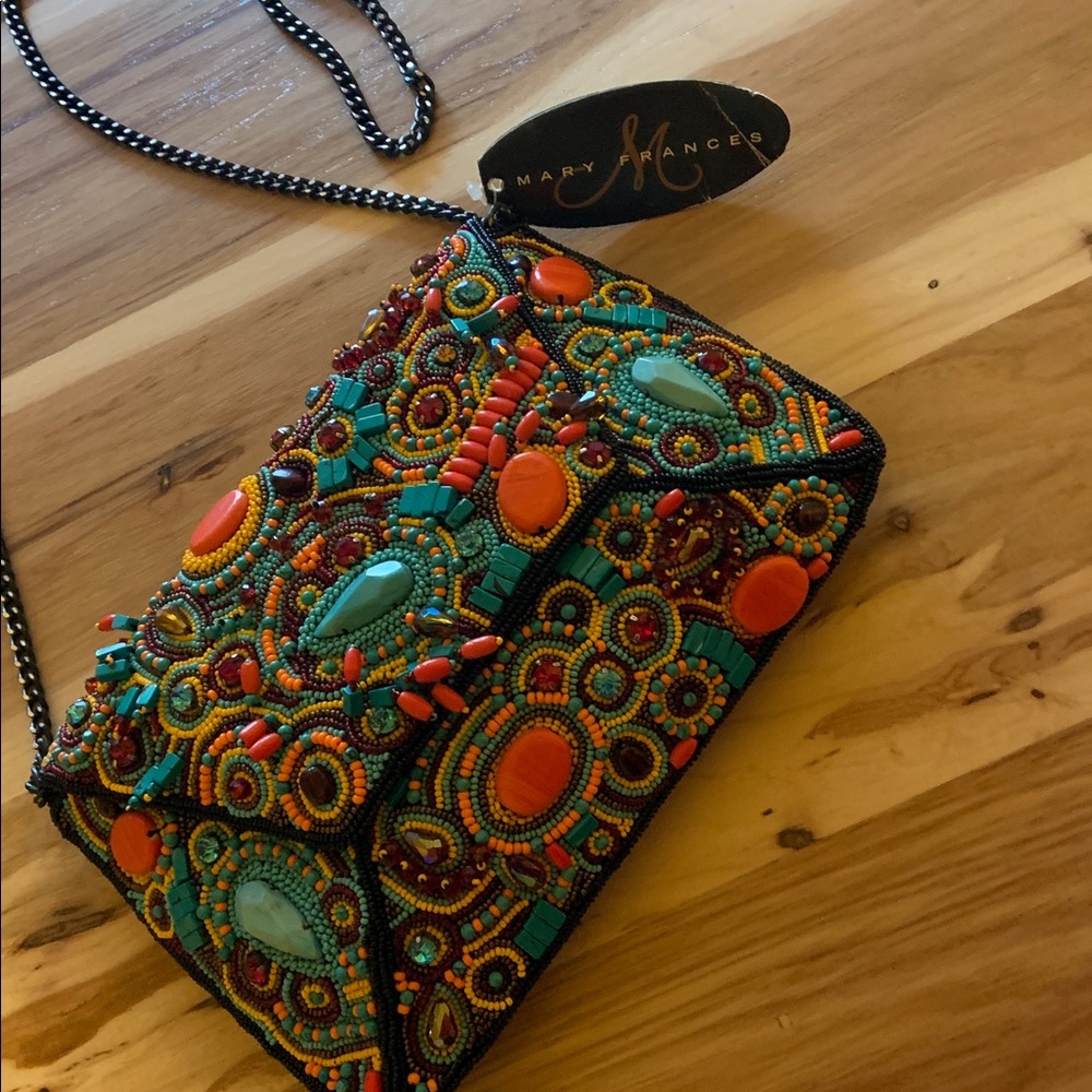 Mary Frances Vibrant Beaded Clutch - Picture 3 of 12